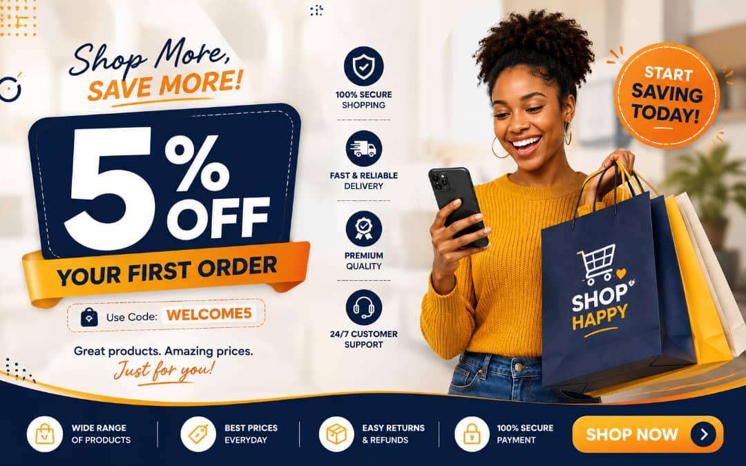 5% off your first order